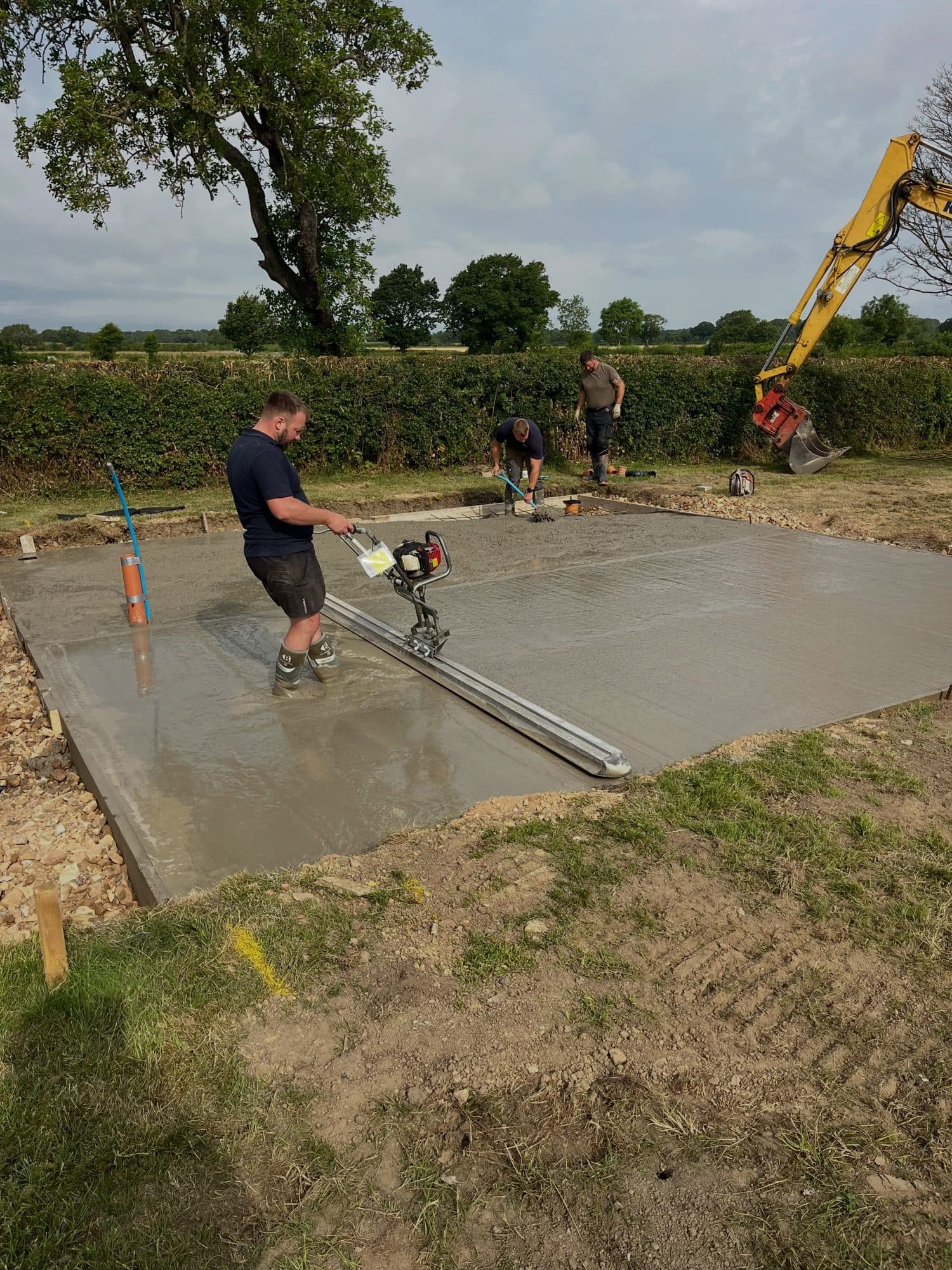 Concrete Base for an Oak-Framed Garage