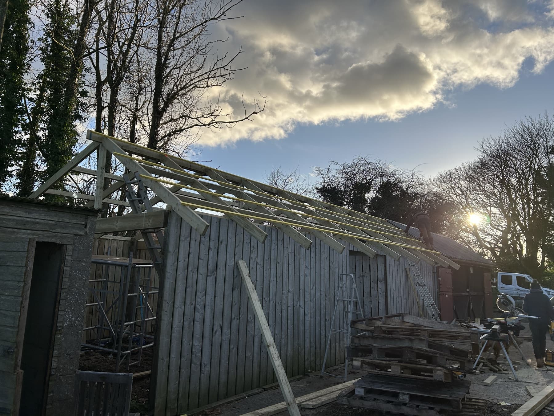 Timber Outbuilding Roof Structure — image 1