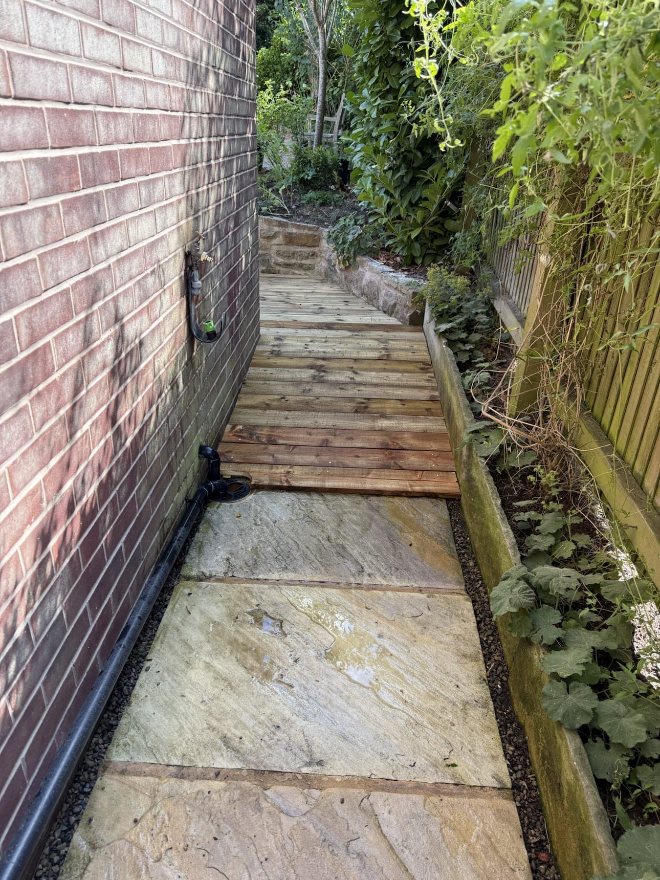 Timber Walkway, Gate & Stone Edging — image 1
