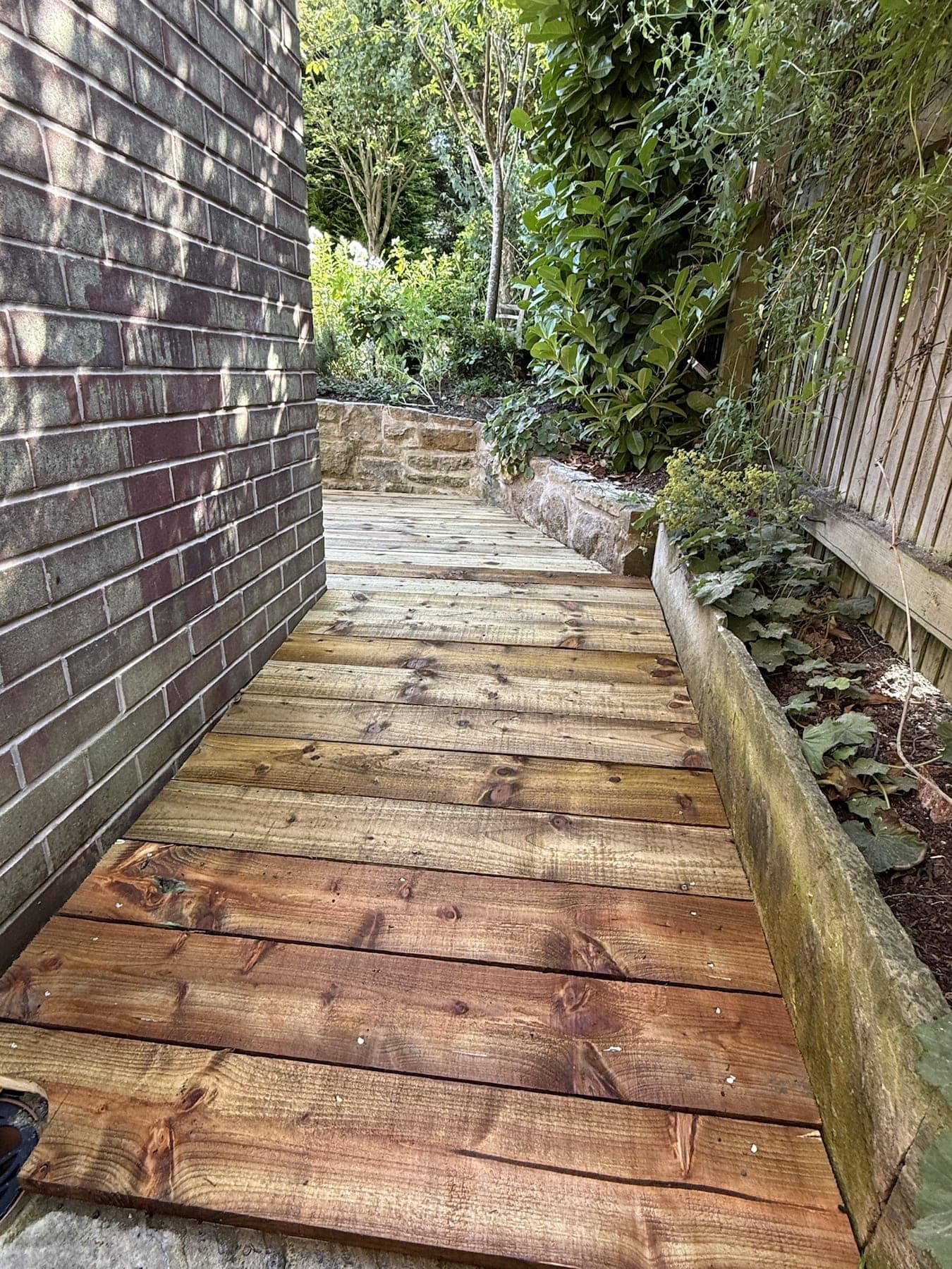 Timber Walkway, Gate & Stone Edging — image 4