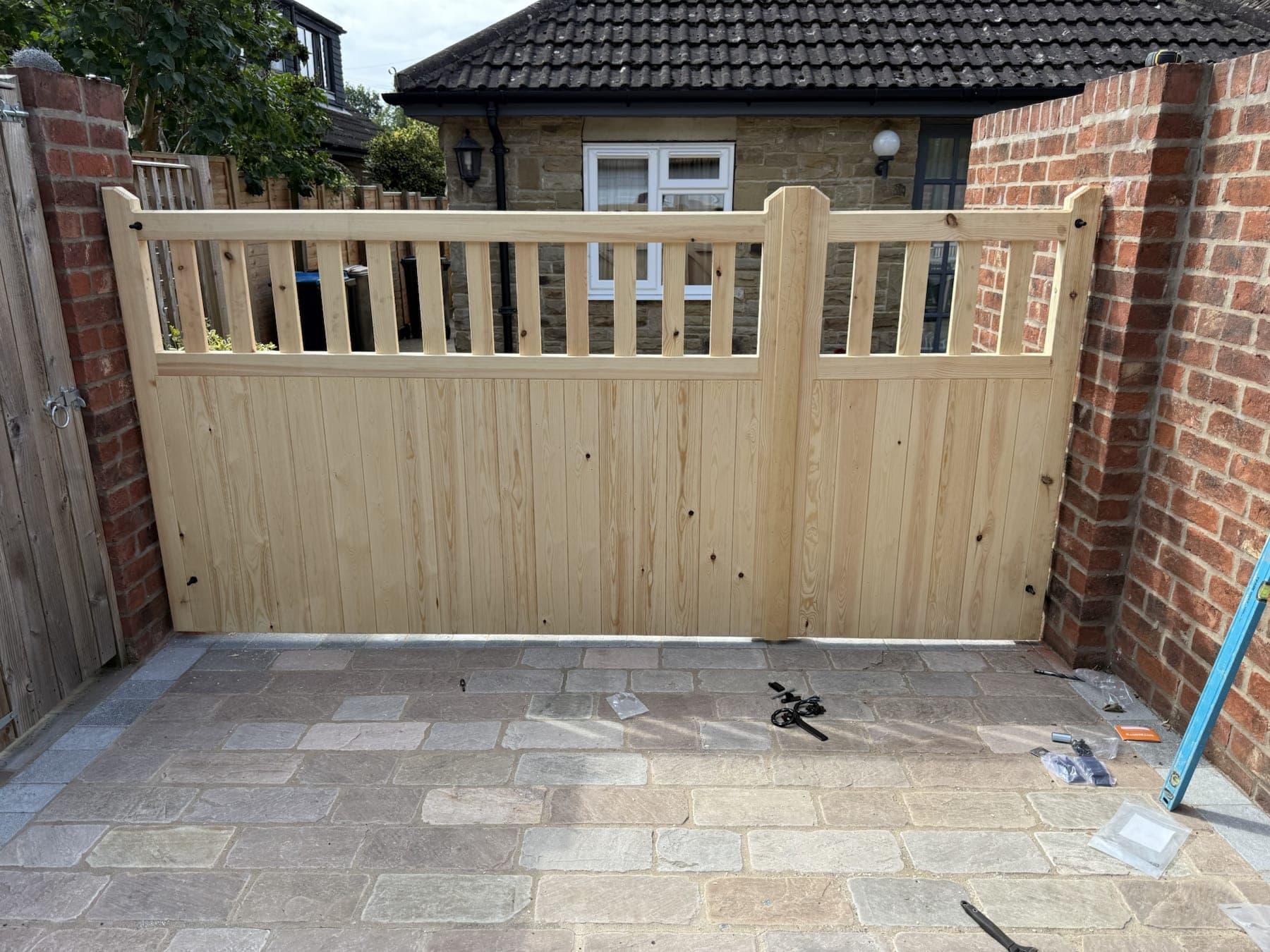 Timber Walkway, Gate & Stone Edging — image 5