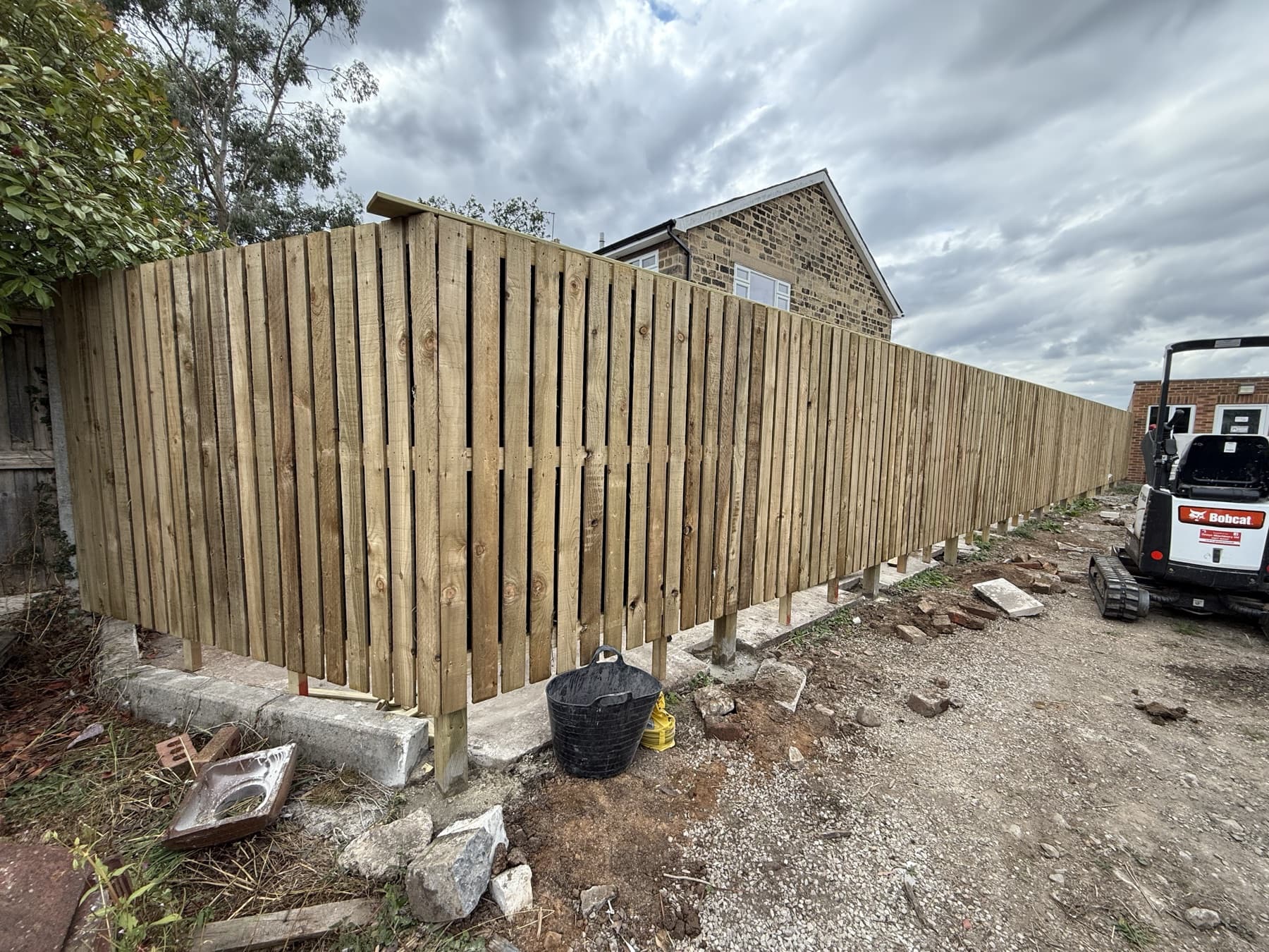 Vertical Board Boundary Fencing — image 1