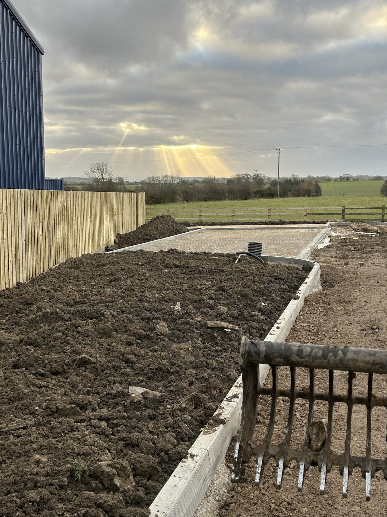 Concrete Base & Gravel Yard — image 1