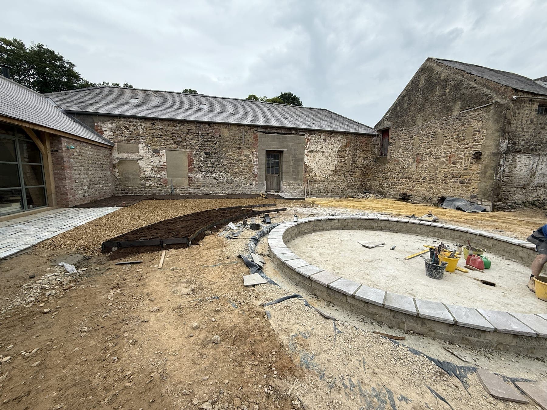 Courtyard Groundworks & Patio Setting Out — image 1