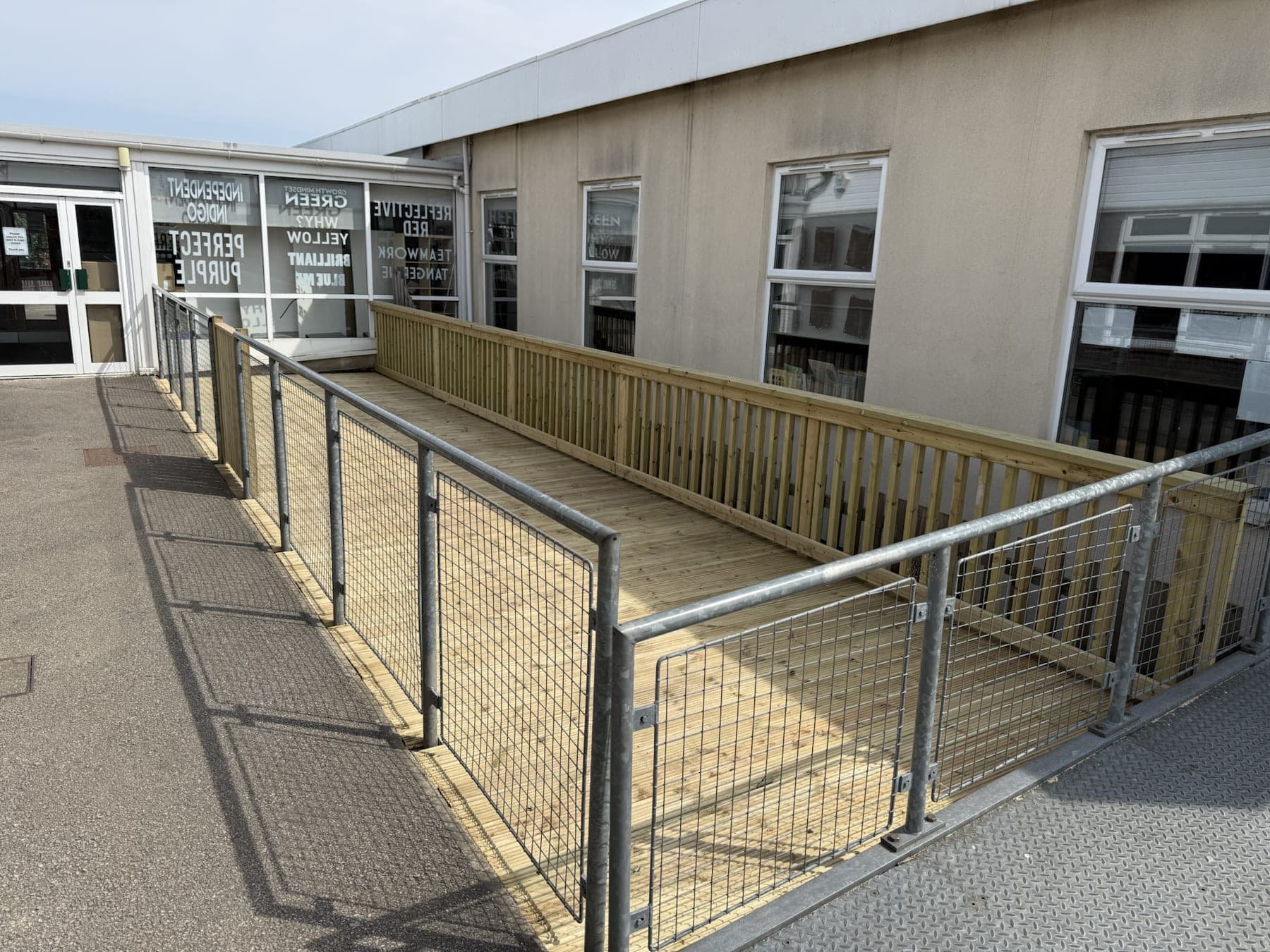 School Access Decking & Tarmac Path — image 1