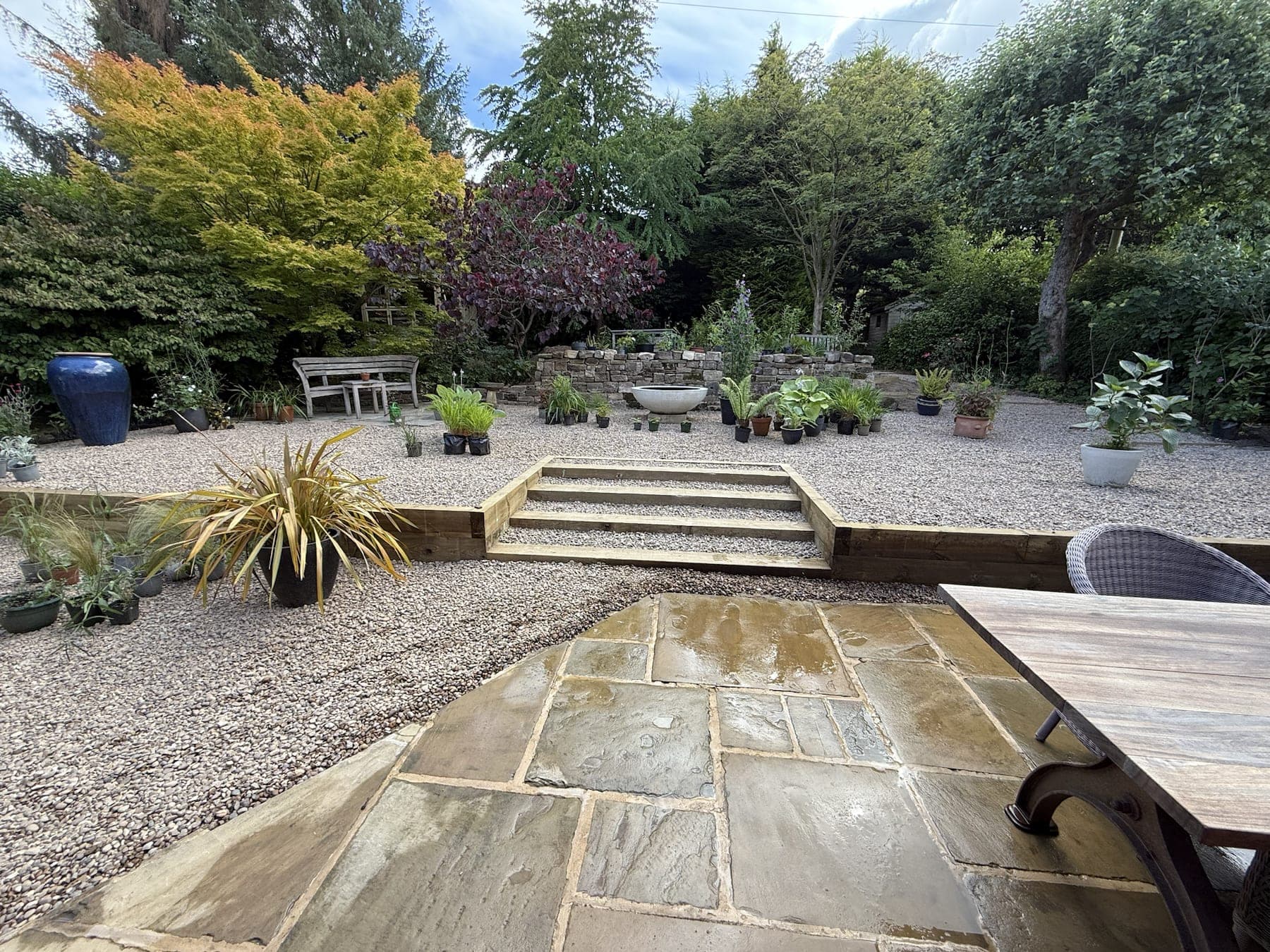 Tiered Gravel Garden & Stone Patio — image 1